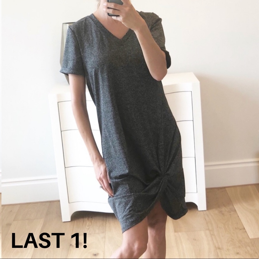 HOUSTON Black Knot Shirt Dress